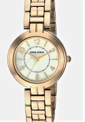 Anne Klein Women's Gold Bracelet, Waterproof Watch. NEW - Image 1 of 3