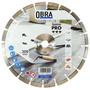 OBRA Disque diamant gamme PRO 300mm 20 segments pour matériaux durs *NEUF* - Imagen 1 de 1