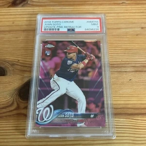 2018 Topps Chrome Update Juan Soto Pink Refractor Rookie RC PSA 9 Yankees HMT55 - Bild 1 von 2