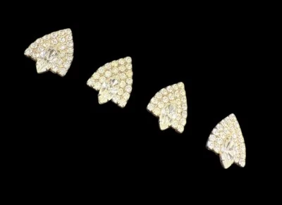 Añadidos Extras NYC Estrás Zapatos Clips Tono Plateado Transparente Juego de Puntas Nueva York Foto 1 de 4