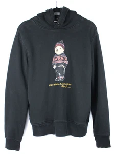 Ralph Lauren Polo Holiday Bear Pullover Sudadera con Capucha Negra Para Hombre Talla Mediana - Imagen 1 de 6