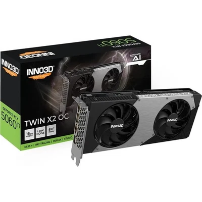 Grafikkarte INNO3D GeForce RTX 5060 Ti 16GB TWIN X2 - 16GB GDDR7, HDMI, 3x DP