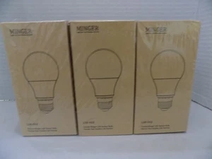 Minger LED Sensor Bulbs Set of 3 Dusk To Dawn LSB002 NOS MIP HTF SEALED - Picture 1 of 3