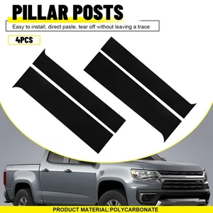 4Pcs For Chevy Colorado GMC Canyon 2015-2022 Black Pillar Post Door Window Cover - Foto 1 di 12