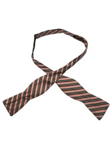 Ferrell Reed Mens Neck Bow Tie Pink Grey Green Silk - Picture 1 of 3
