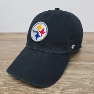 Mütze Kappe Pittsburgh Steelers 47 Marke Clean Up verstellbar NFL schwarz Papa Einheitsgröße - Bild 1 von 12