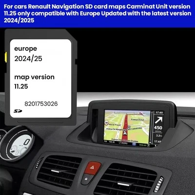 Carte SD GPS TOMTOM Europe v11.25 Renault Carminat 2024-2025