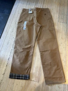 Carhartt Herren Washed Duck Latzhose Flanell gefüttert Arbeitshose 40x36 - Bild 1 von 4
