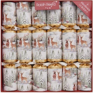 Deer Christmas Large Handmade Traditional Christmas Crackers (6 Pack) - Picture 1 of 2