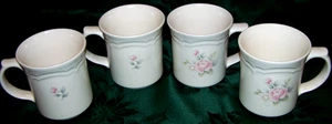 4 Beautiful Pfaltzgraff Tea Rose Mugs - Picture 1 of 1