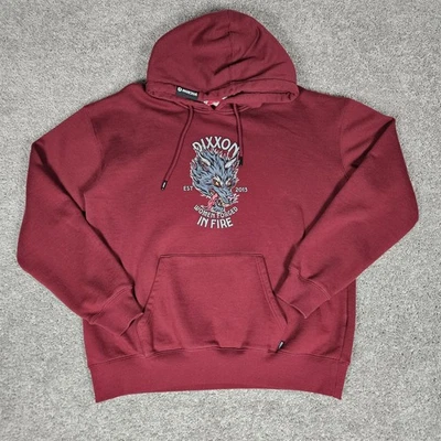 Sudadera con Capucha Dixxon Vixxon para Mujer 2XL Granate Lobo Forjado en Fuego Pullover Molido Foto 1 de 4