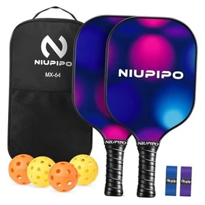  Pickleball Paddles Set of 2/4, USAPA Approved Lightweight 20. Purple & Blue - Picture 1 of 8