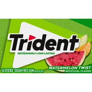 Trident Sugar Free Gum, Watermelon Twist, Regular Size, 14 Stück - Bild 1 von 1