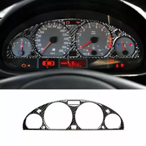 Per BMW Serie 3 E46 1998-2005 fibra di carbonio interno pannello strumenti copertura taglio - Foto 1 di 12