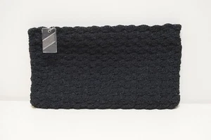 VINTAGE 1930s/40s Black Corde Crochet Oversized Purse Clutch Carved Lucite Pull - Picture 1 of 4