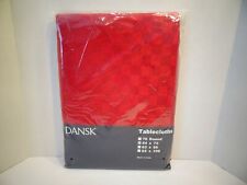 DANSK Garnet Red Checker Tablecloth NEW 54x72 