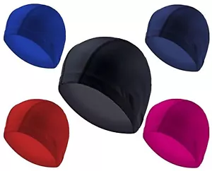 Einfache Passform Schwimmmütze Kappe Schwimmen Kind Herren Damen Unisex Nylon Elasthan Stoff - Bild 1 von 15