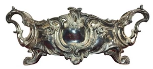 CACHE-POT CENTRE TABLE STYLE ROCOCO ANTIQUE. MÉTAL PLAQUÉ ARGENT. FRANCE. XIX-XX - Imagen 1 de 1