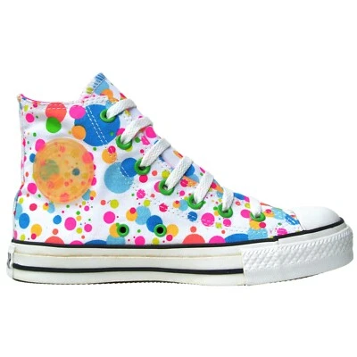 Converse Chucks 35 Blanco Verde Neón Polka Dots Taylor All Estrella Limitada - Imagen 1 de 2