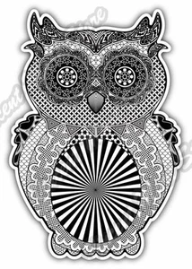 Owl Illuminati Freemasonry Masons Masonic Car Bumper Vinyl Sticker Decal 3.5"X5" - Picture 1 of 1