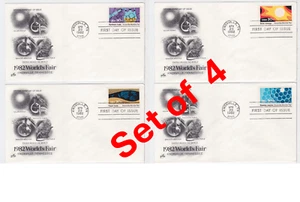 TurtlesTradingPost- Knoxville Worlds Fair- 1982 #2006-09 Artcraft FDC Set of 4 - Picture 1 of 3