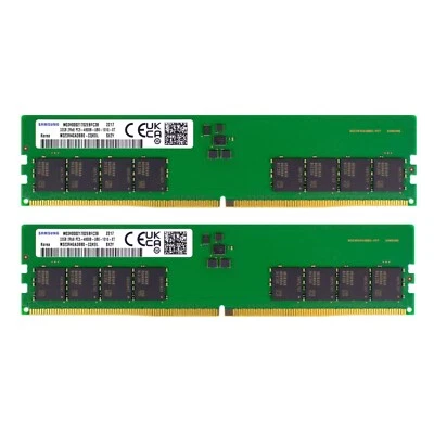 Samsung 64GB (2X32GB) DDR5 4800MHz PC5-38400 UDIMM Memory Ram (M323R4GA3BB0-CQK) - Image 1 of 4