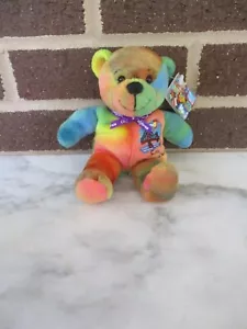 Symbolz Beanie Bear 8" de Alto San Francisco City By The Bay Cosido Tie Dye Etiquetas - Imagen 1 de 4