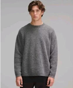 NEWlululemon Alpaca Wool-Blend Crewneck Men's Sweater - Size XL Grey Long Sleeve - Picture 1 of 9