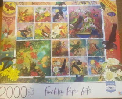Rompecabezas Milton Bradley 2000 piezas Birds of Asia con póster NUEVO Foto 1 de 4