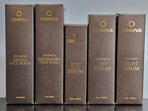 Coseva 5 pc Luxury Skincare Collection Face Wash, Eye, Day, & Night Serum - New! - Picture 1 of 6