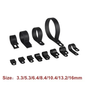 Nylon R-Typ Kabelklemme Organizer Kabelclips für Drahtmanagement 3,3 mm-19 mm - Bild 1 von 11