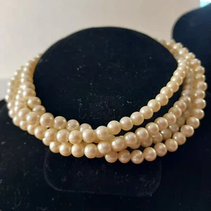 Vintage Simulated Pearl  Necklace 10 inch - Picture 1 of 2