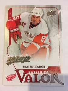 2008-09 UD MVP Marked by Valor - NICKLAS LIDSTROM #MV8 Detroit Red Wings