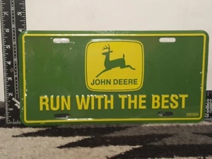 Ertl John Deere Run With The Best License Plate - Picture 1 of 2