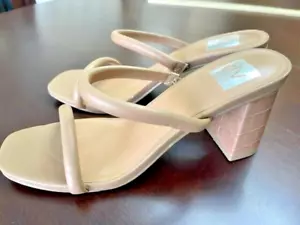 Dolce Vita Halsty Slide Heel Sandal, Beige Tan, Women Size 10 $95 NEW - Picture 1 of 7