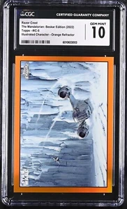 CGC 10 Topps Chrome Orange Refractor /25 The Mandalorian Beskar Illustrated Art - Picture 1 of 2