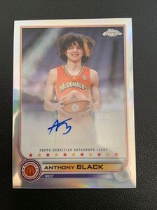 2022 Topps Chrome McDonald's All American Anthony Black Autograph Auto