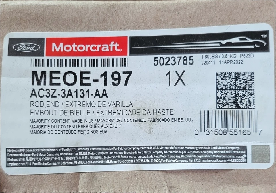 Genuine Ford 2008-2016 F-150 F-350 Super Duty Outer Tie Rod End AC3Z-3A131-AA - Image 1 of 1