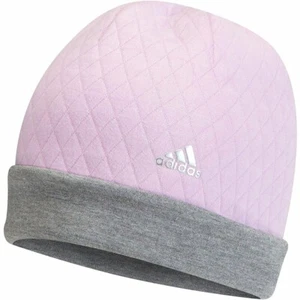 Adidas Ladies Climawarm Fully Reversible Cosy Beanie Golf Hat Pink + Silver Grey - Picture 1 of 1