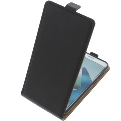 Custodia per Asus ZenFone 4 S630 ZE554KL Protezione Stile Flip Custodia Nera - Immagine 1 di 4