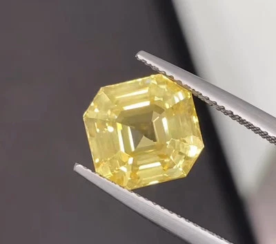 8.65ct AIGS Certified 100% Natural Unheated Yellow Sapphire Srilanka - Image 1 of 4
