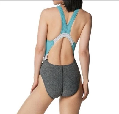 Speedo Women’s Heather Quantum Fusion Splice One Piece Swimsuit NEW Size 8.0 - Image 1 of 4