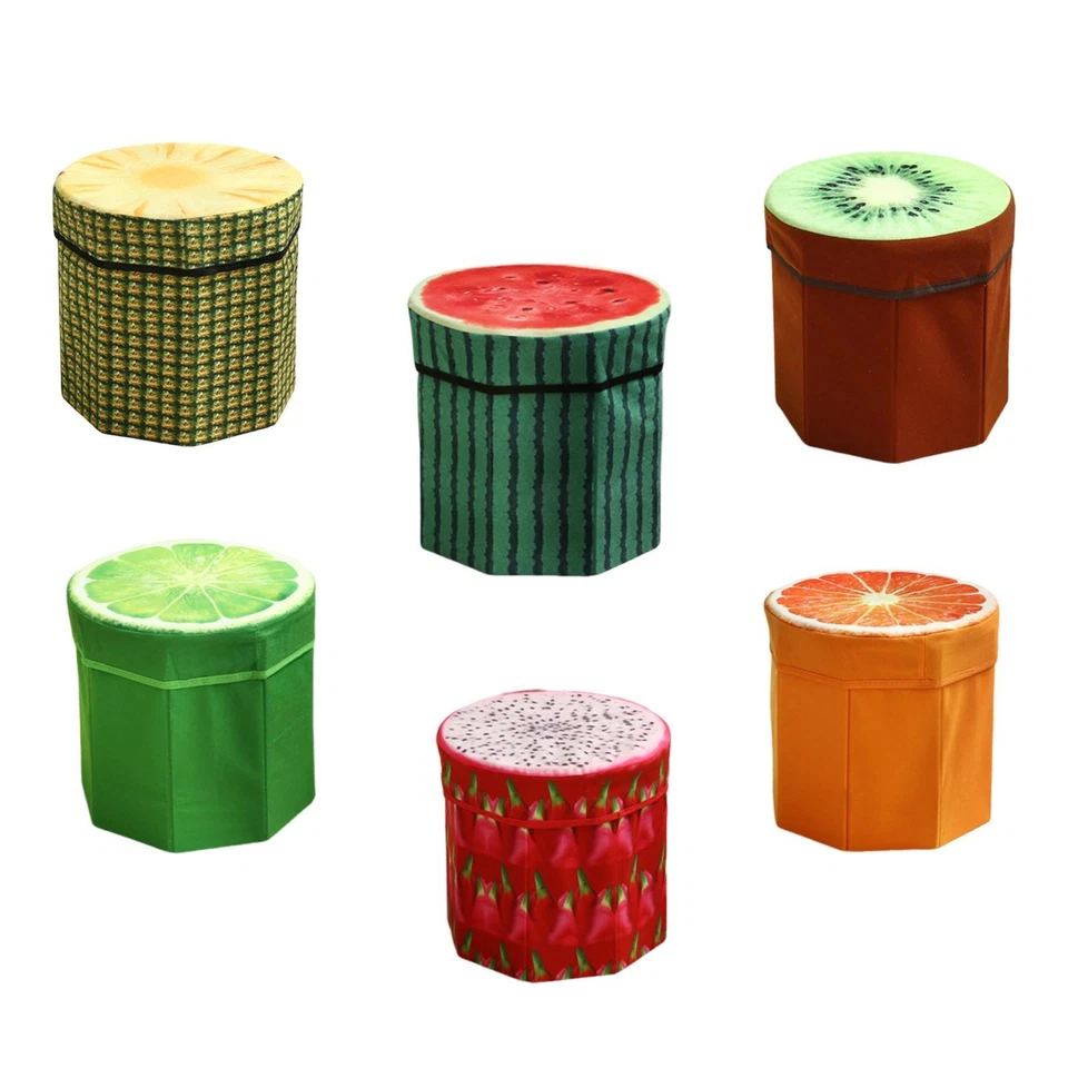 Folding Storage Ottoman Funny Stylish Foot Stool for Dorm Entryway Furniture - Image 1 of 1