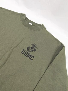 90'S USMC US Marine Corps Printed Sweatshirt Trainer Made in USA Adult Large - Bild 1 von 8