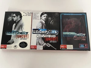 Underbelly Bundle - Uncut, Golden Mile & A Tale Of Two Cities - DVD - MINT DISCS - Foto 1 di 6