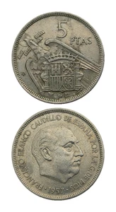 Spain 5 Pesetas Nice Foreign Coin! 🇪🇸 Free Shipping!!! 🌏 ✨ - Picture 1 of 6