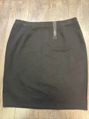 Falda negra Pull On XL August Silk para mujer nueva con etiquetas Foto 1 de 4