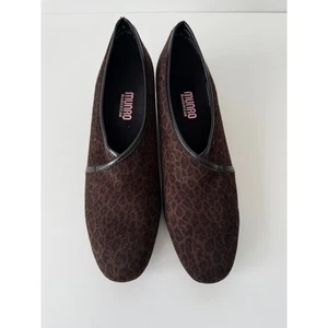 Munro American Damenschuhe Keilabsatz Größe 9,5 N braun Leopardenmuster Slipper - Bild 1 von 7