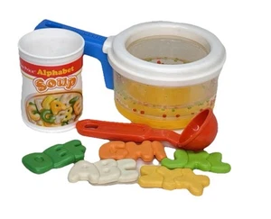 Fisher Price 1987 Fun With Food Simmering Soup Pot Set Vintage Alphabet ABC’s - Picture 1 of 5