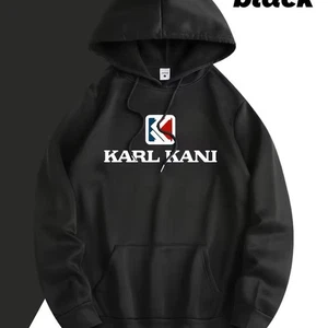 Lässiger Herren-Hoodie mit KARL KANI-Aufdruck, bequemes Kordelzug-Design - Bild 1 von 1